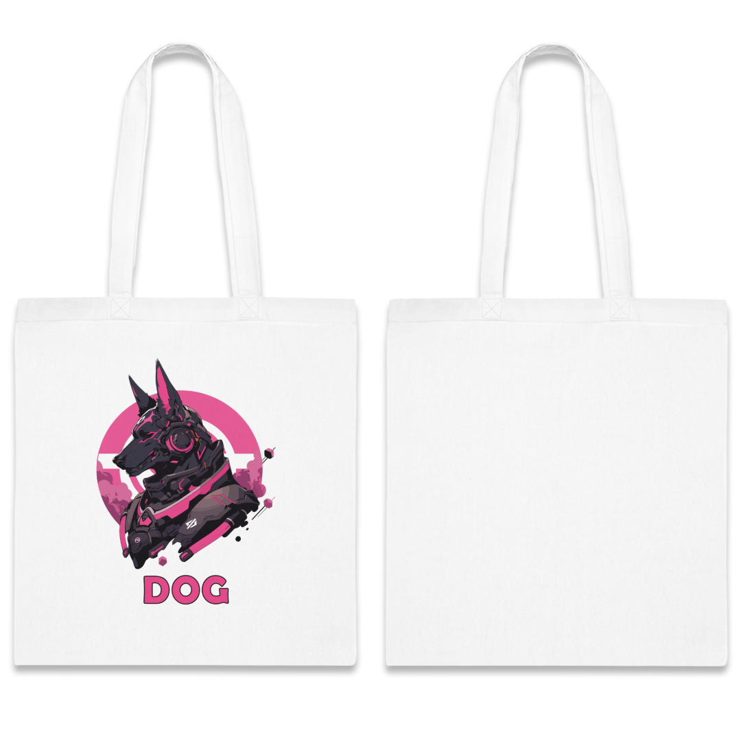 100% Cotton Canvas Tote Bag | Mascot-Dog-001