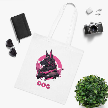 100% Cotton Canvas Tote Bag | Mascot-Dog-001