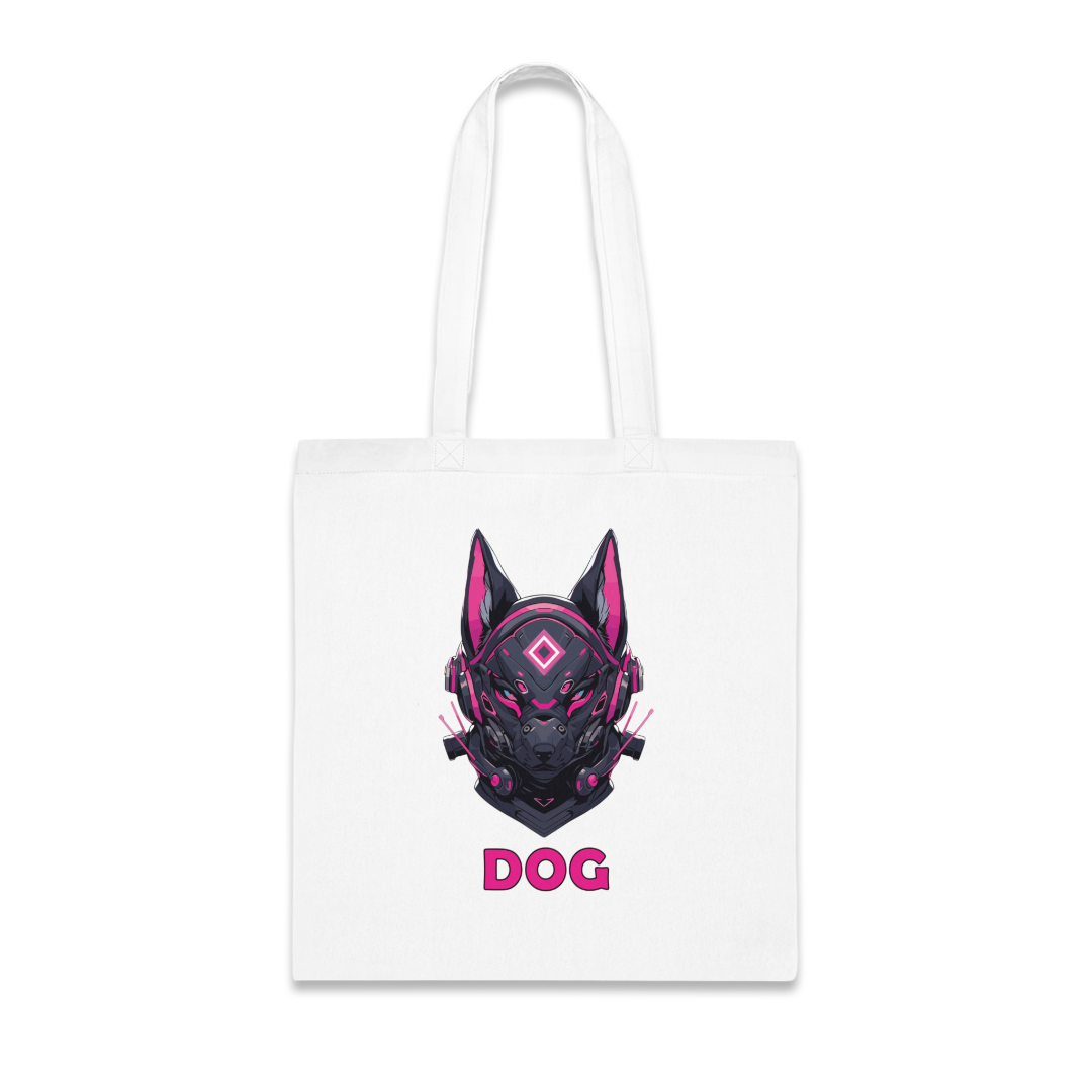 100% Cotton Canvas Tote Bag | Mascot-Dog-002