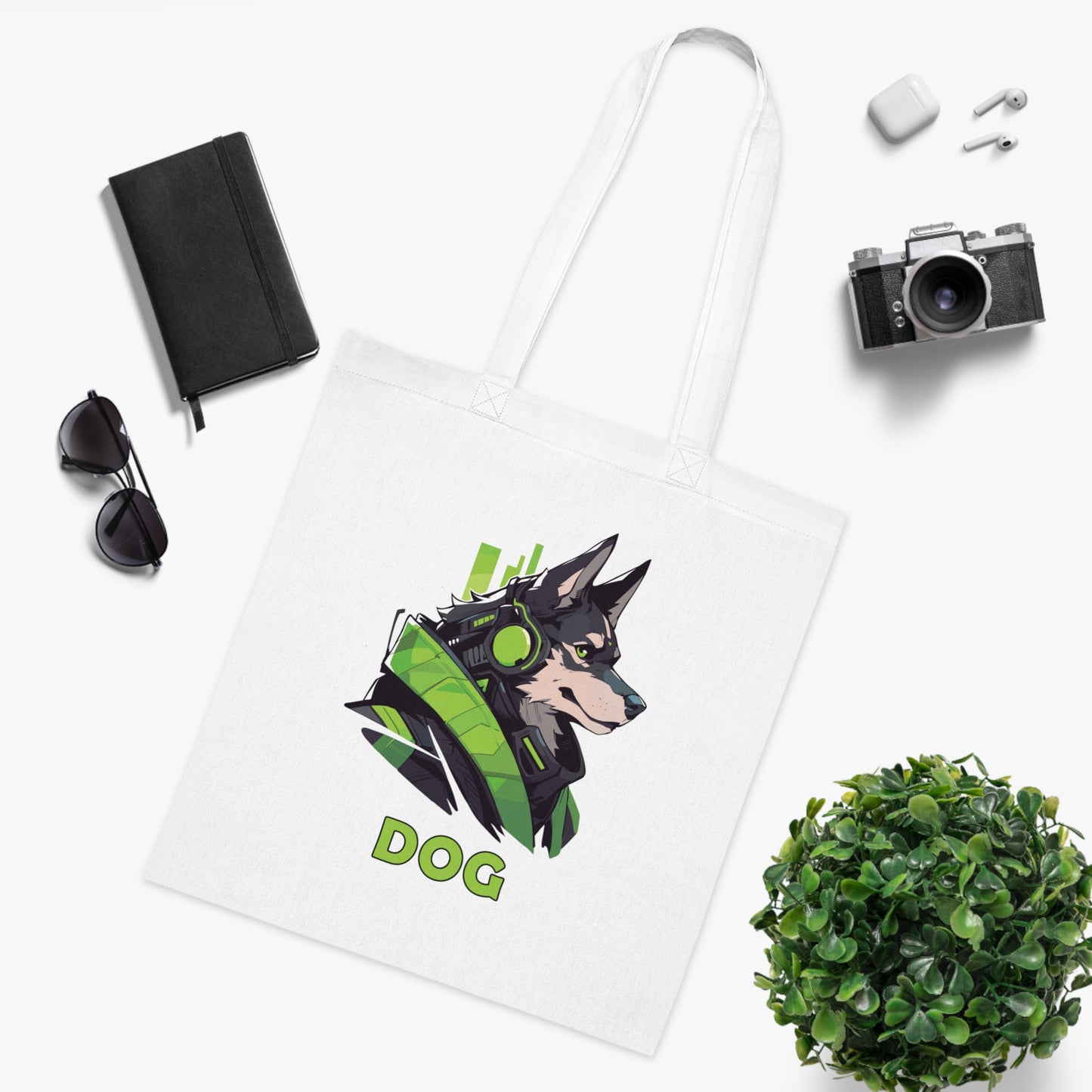 100% Cotton Canvas Tote Bag | Mascot-Dog-005