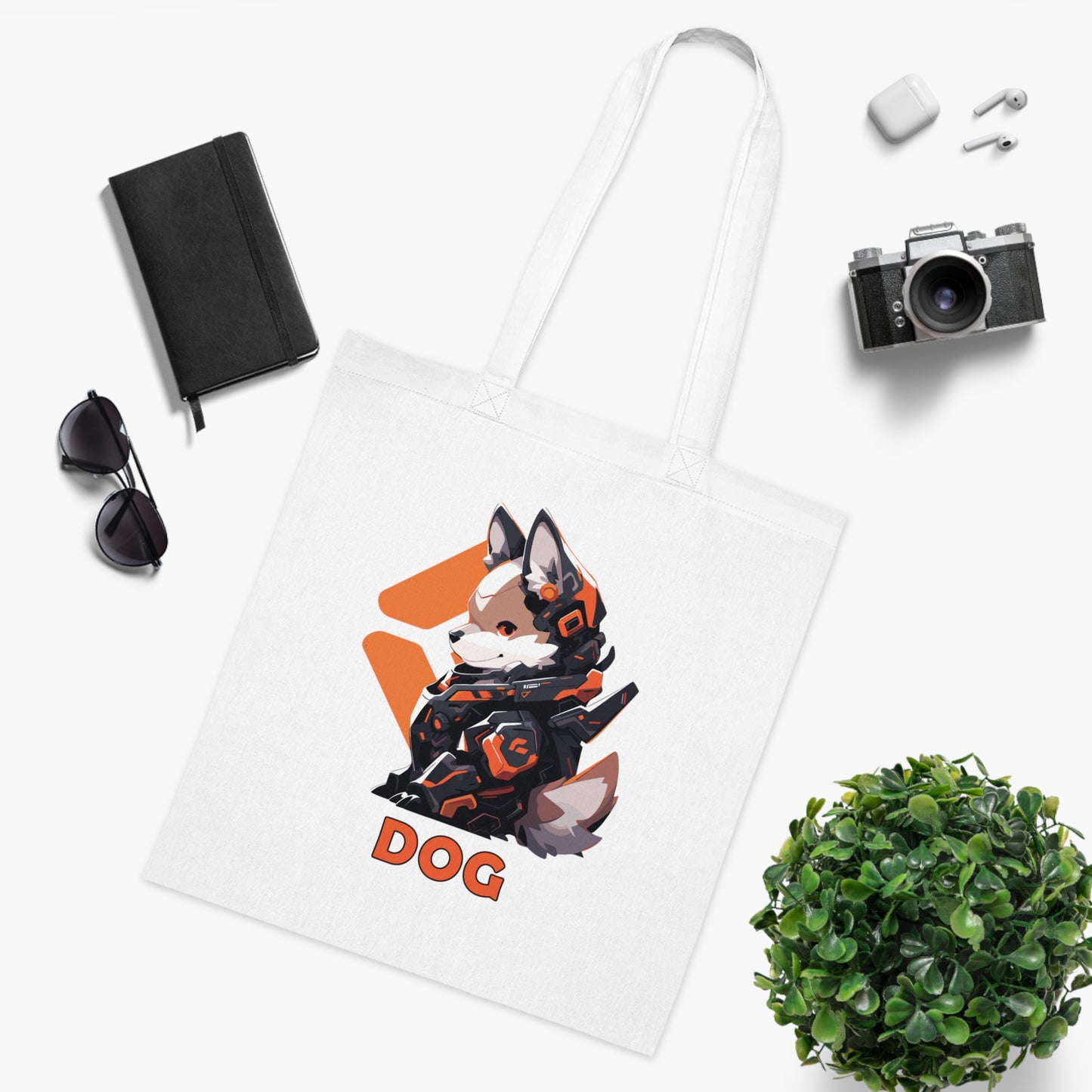 100% Cotton Canvas Tote Bag | Mascot-Dog-008