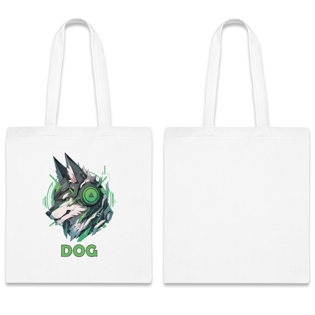 100% Cotton Canvas Tote Bag | Mascot-Dog-012