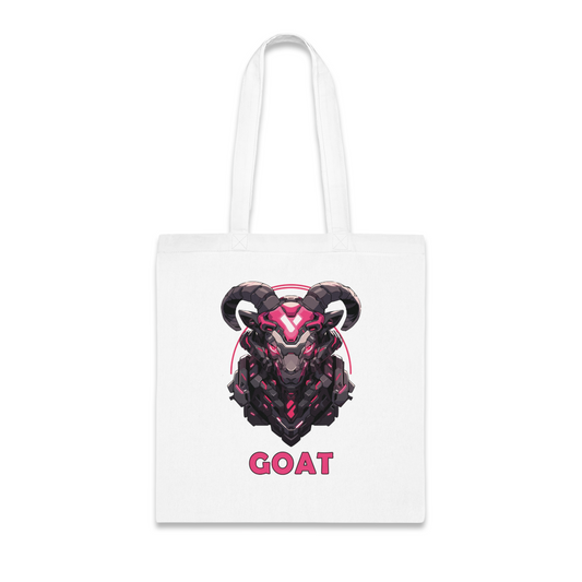 100% Cotton Canvas Tote Bag | Mascot-Goat-001