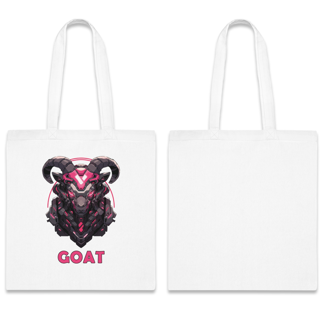 100% Cotton Canvas Tote Bag | Mascot-Goat-001