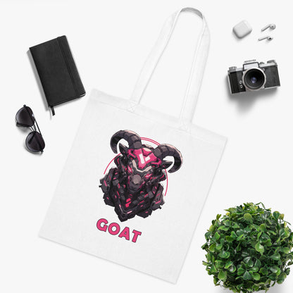 100% Cotton Canvas Tote Bag | Mascot-Goat-001