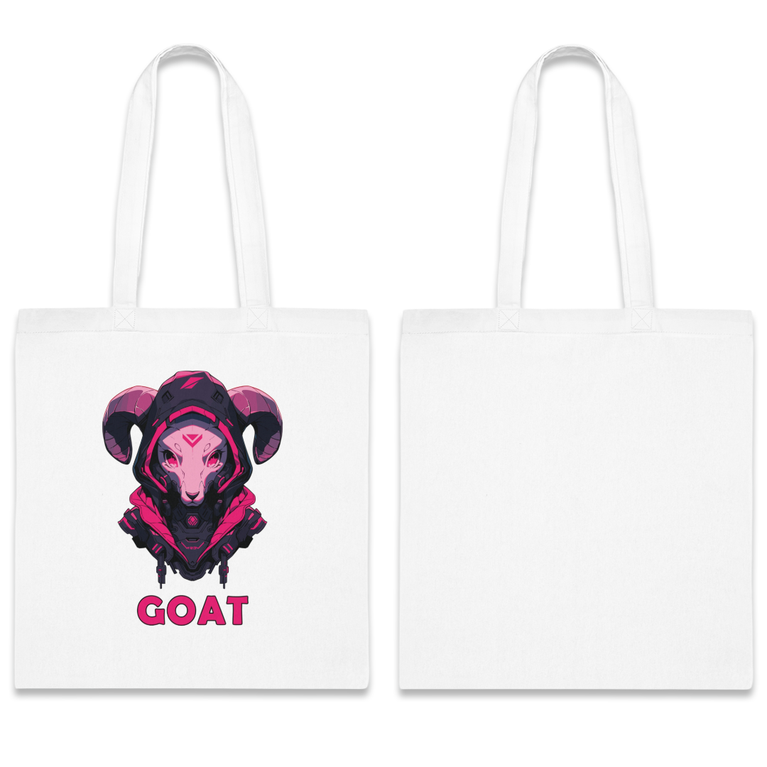 100% Cotton Canvas Tote Bag | Mascot-Goat-002