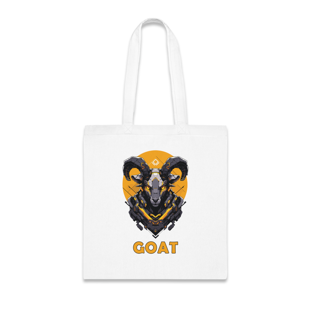 100% Cotton Canvas Tote Bag | Mascot-Goat-003