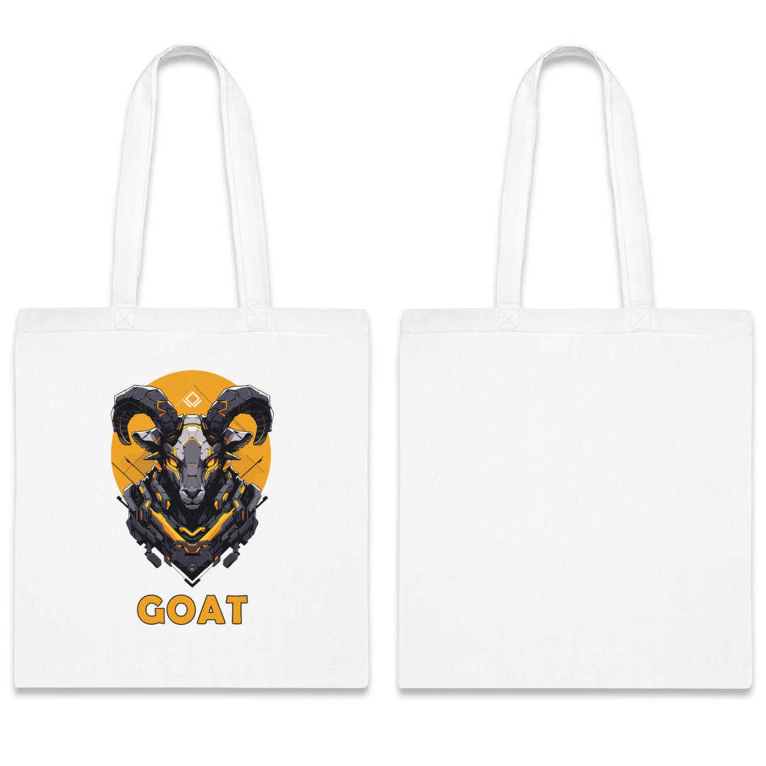 100% Cotton Canvas Tote Bag | Mascot-Goat-003