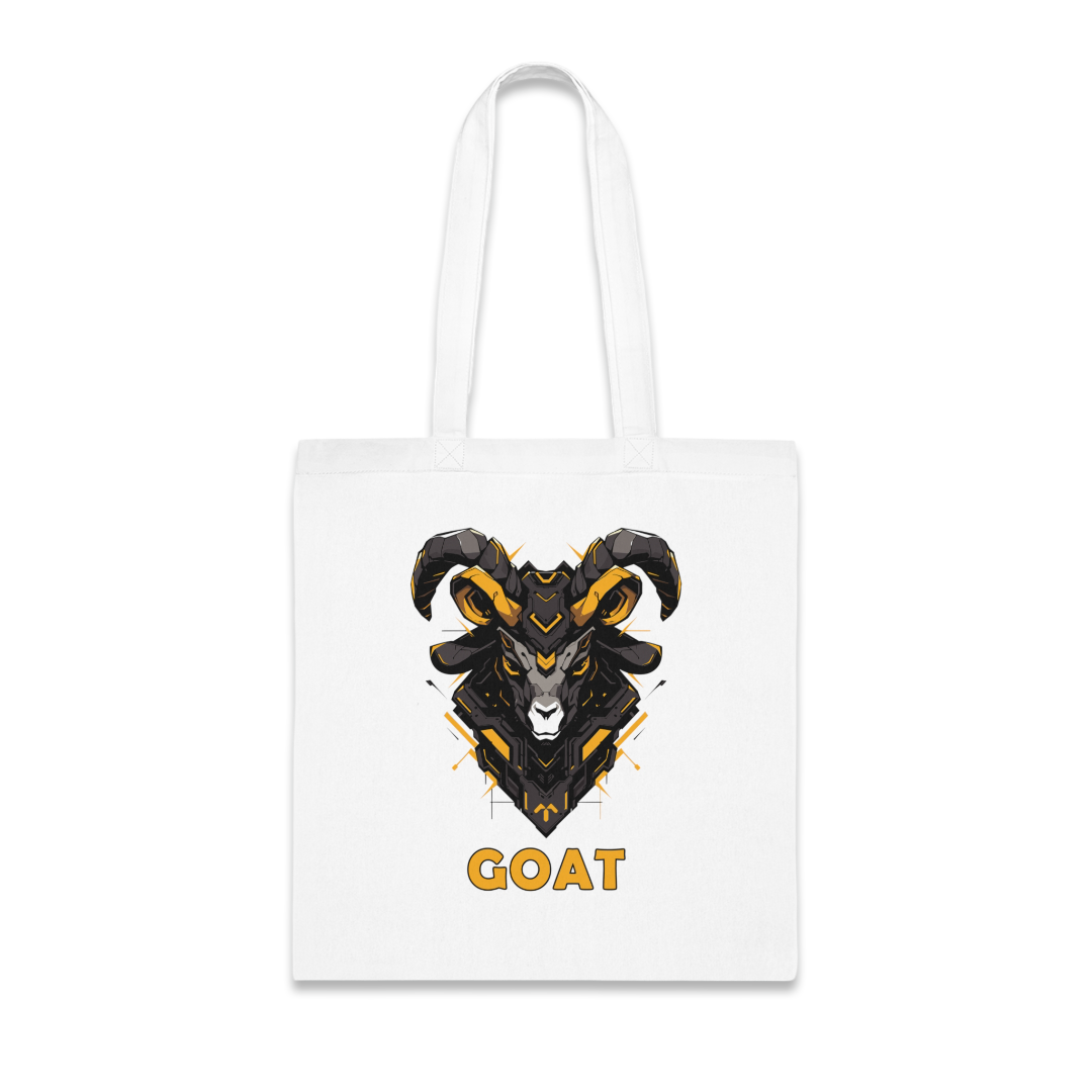 100% Cotton Canvas Tote Bag | Mascot-Goat-004