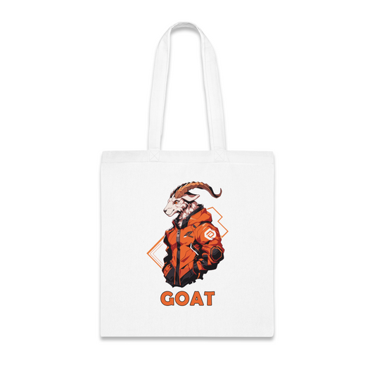 100% Cotton Canvas Tote Bag | Mascot-Goat-007