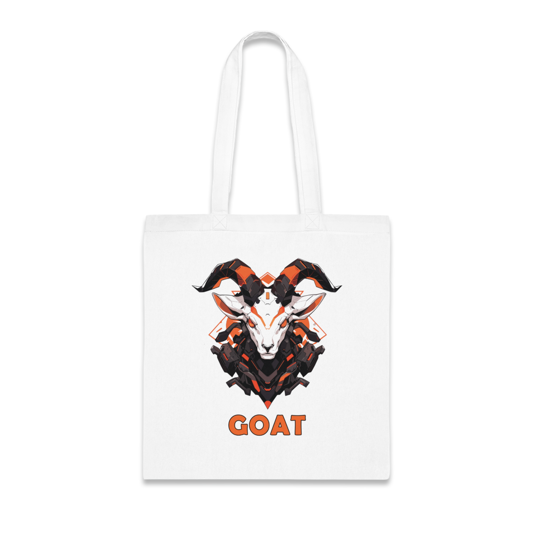 100% Cotton Canvas Tote Bag | Mascot-Goat-008