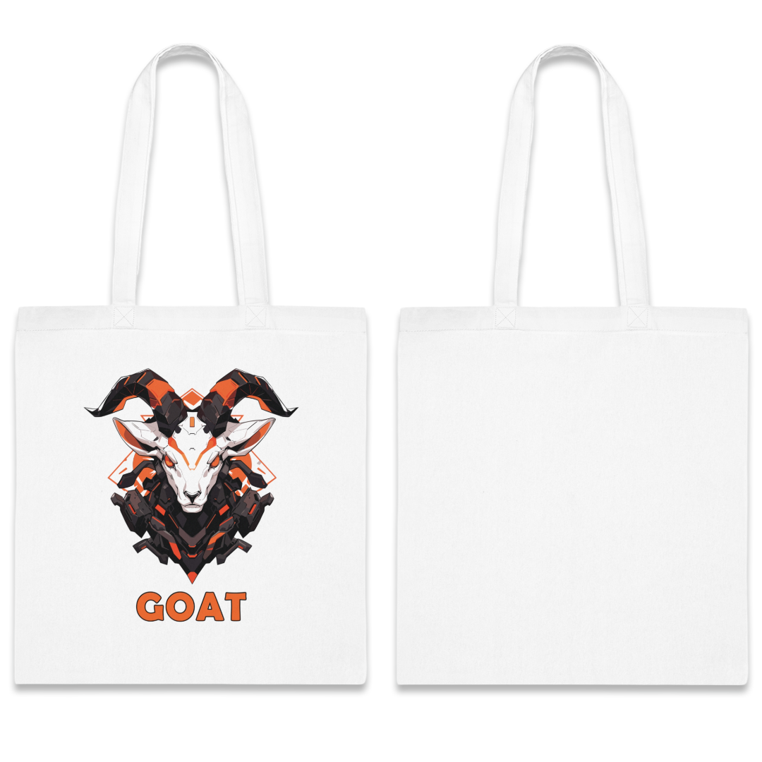 100% Cotton Canvas Tote Bag | Mascot-Goat-008