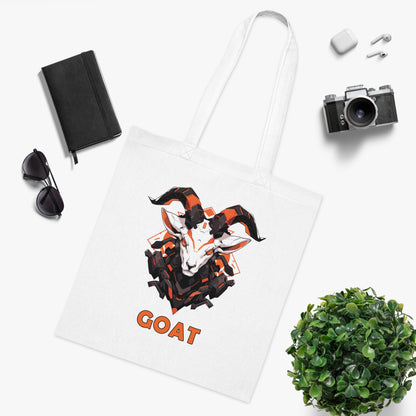 100% Cotton Canvas Tote Bag | Mascot-Goat-008