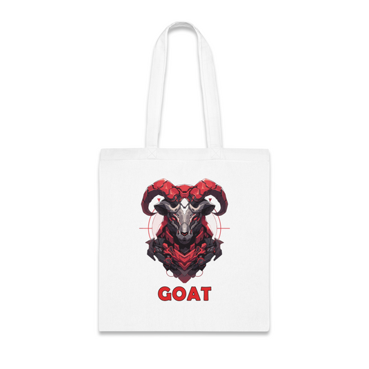 100% Cotton Canvas Tote Bag | Mascot-Goat-009