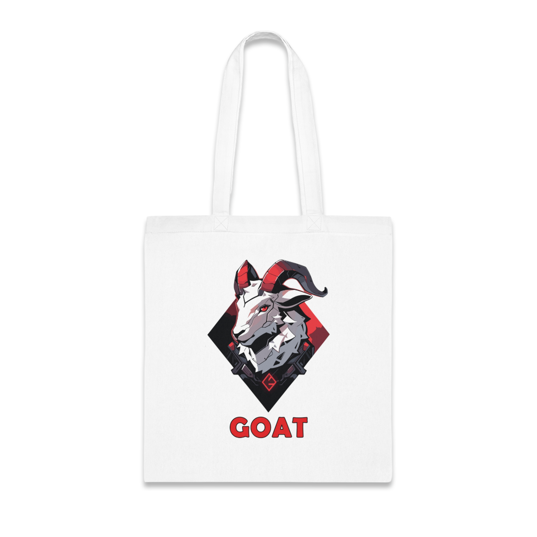 100% Cotton Canvas Tote Bag | Mascot-Goat-010