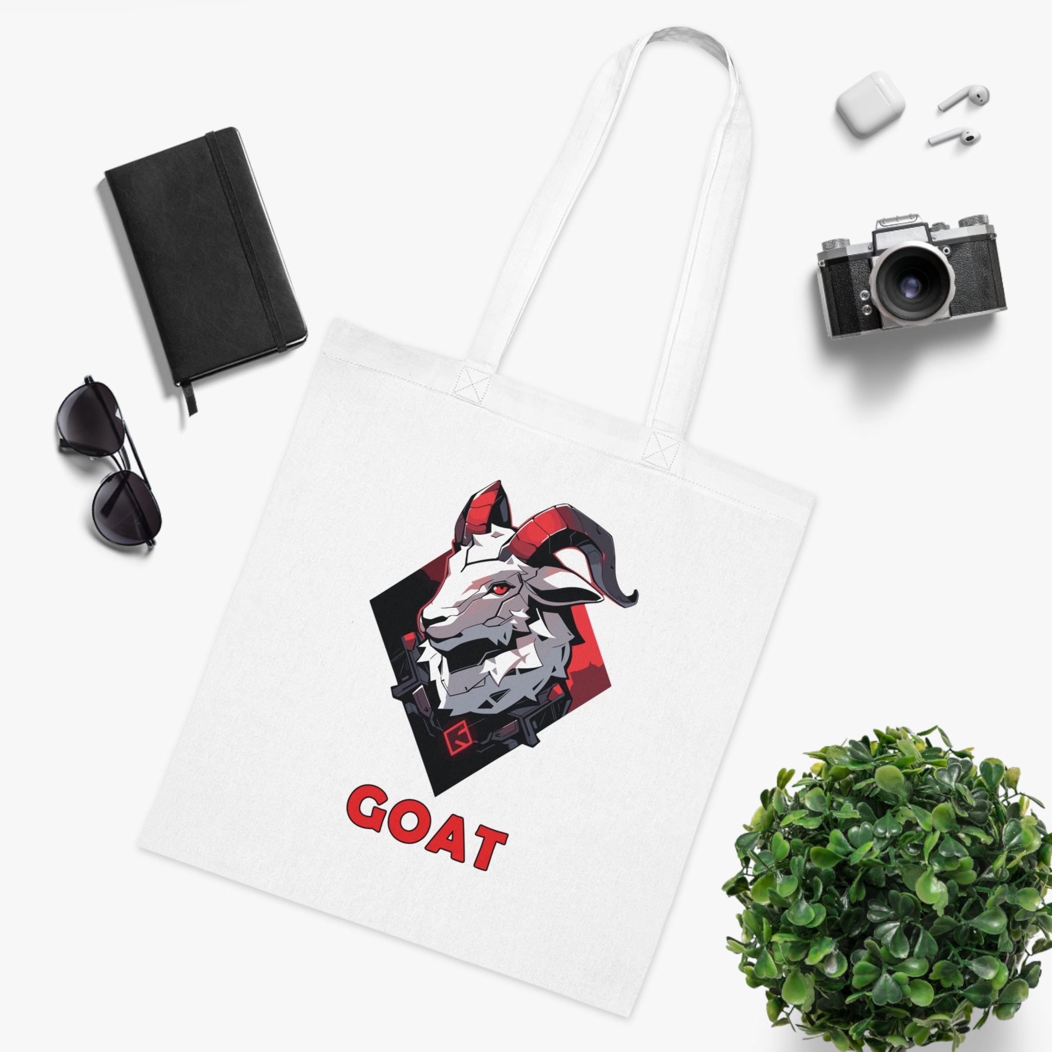 100%纯棉帆布手提袋 | Mascot-Goat-010