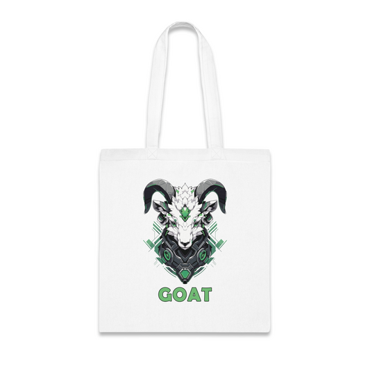 100% Cotton Canvas Tote Bag | Mascot-Goat-012