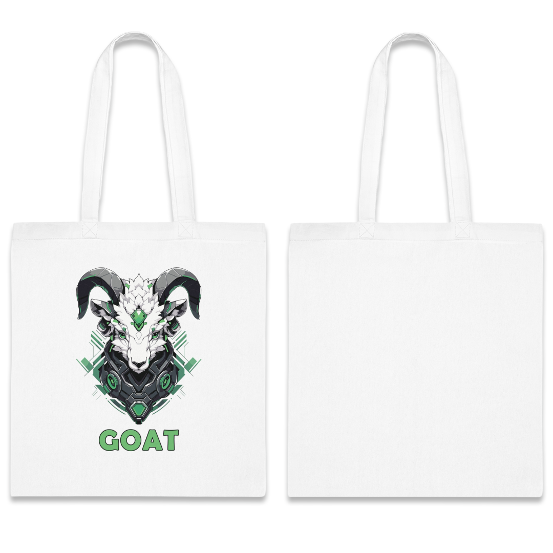 100% Cotton Canvas Tote Bag | Mascot-Goat-012