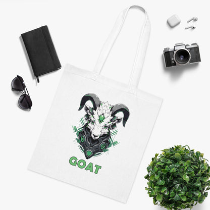 100% Cotton Canvas Tote Bag | Mascot-Goat-012