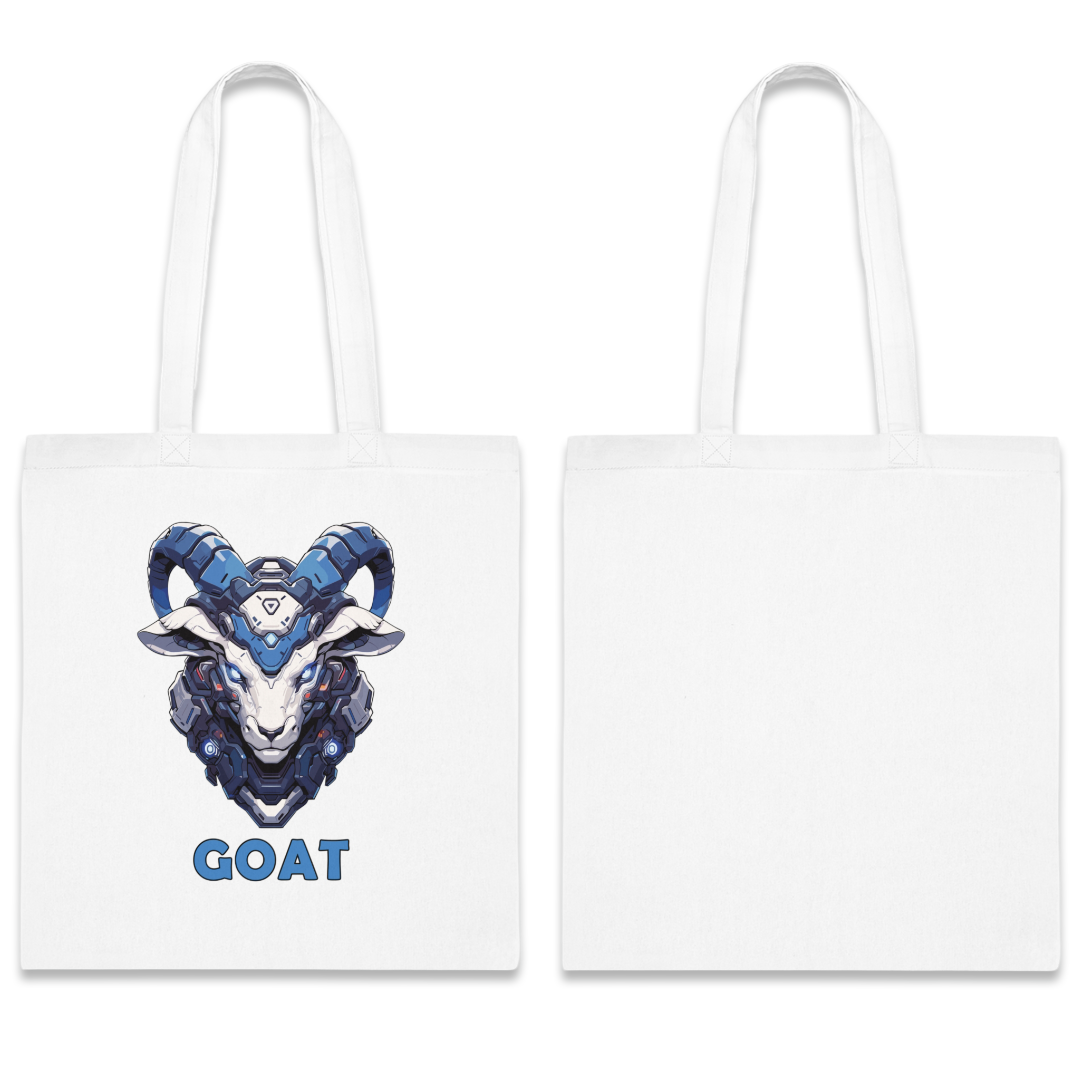 100% Cotton Canvas Tote Bag | Mascot-Goat-013