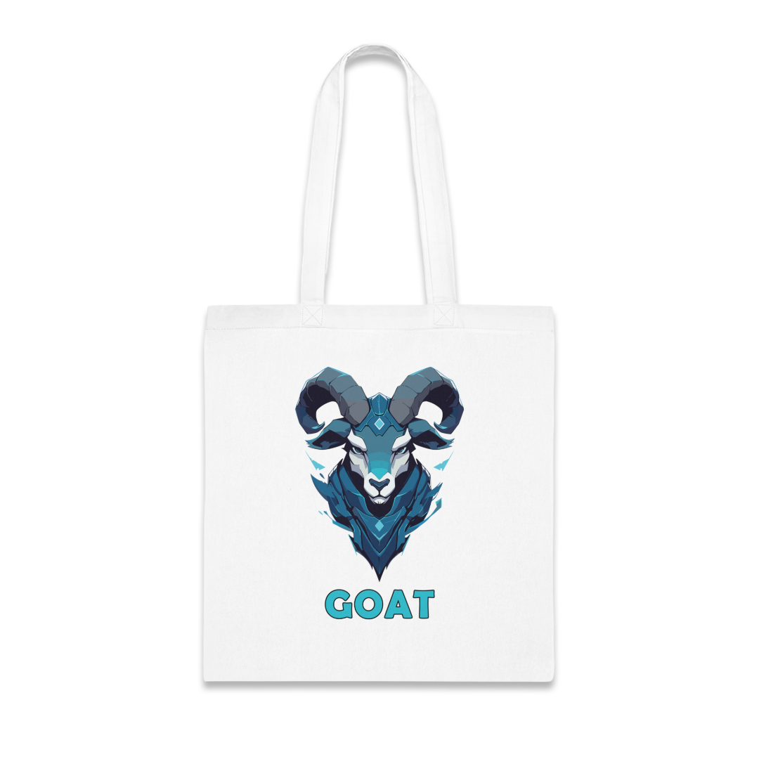 100% Cotton Canvas Tote Bag | Mascot-Goat-014