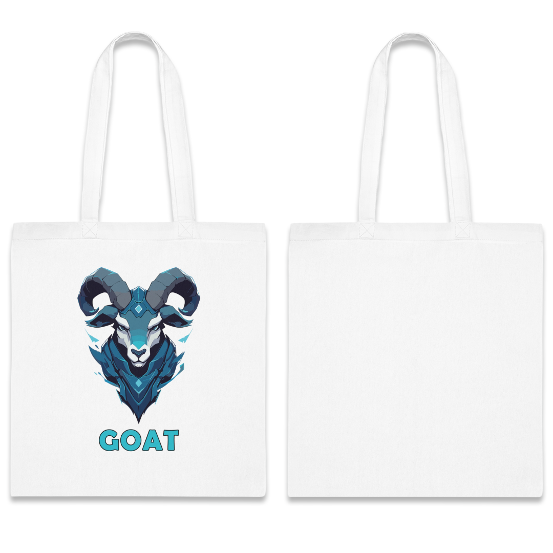 100% Cotton Canvas Tote Bag | Mascot-Goat-014