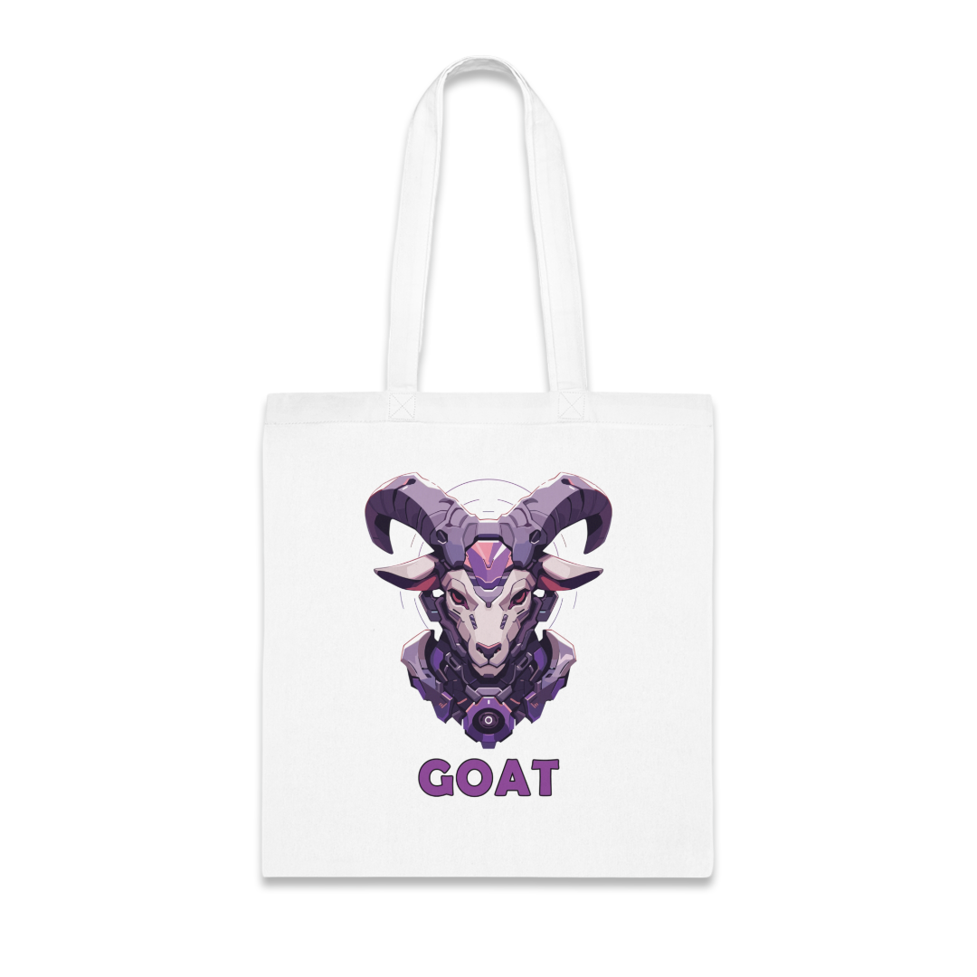 100% Cotton Canvas Tote Bag | Mascot-Goat-015