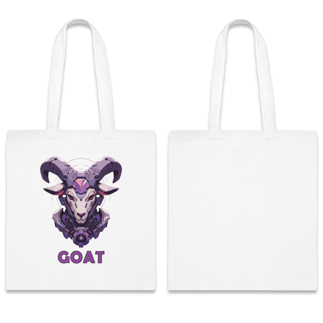 100% Cotton Canvas Tote Bag | Mascot-Goat-015