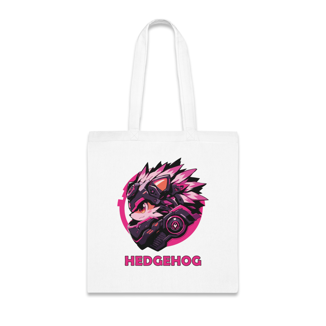 100% Cotton Canvas Tote Bag | Mascot-Hedgehog-001