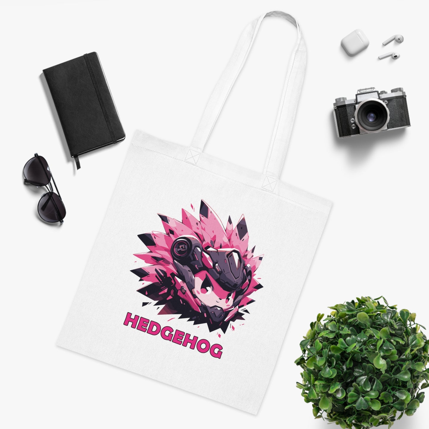 100% Cotton Canvas Tote Bag | Mascot-Hedgehog-002