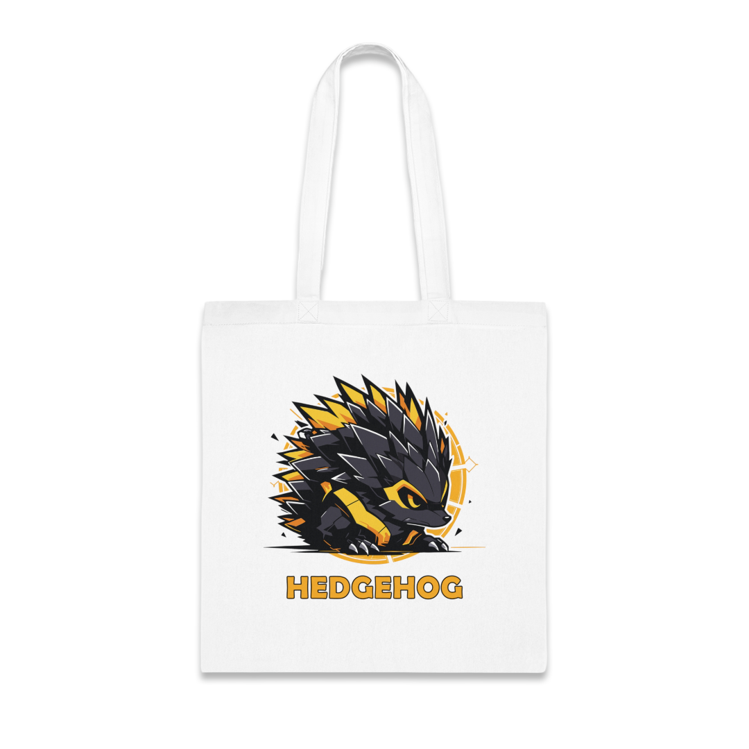 100% Cotton Canvas Tote Bag | Mascot-Hedgehog-004