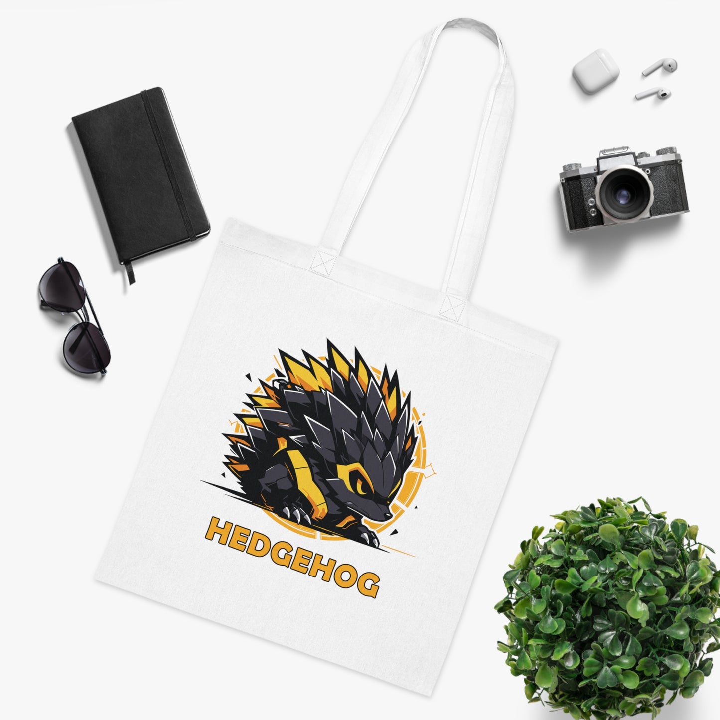 100% Cotton Canvas Tote Bag | Mascot-Hedgehog-004