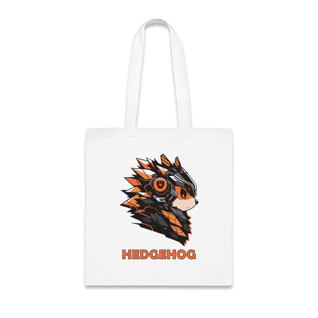 100% Cotton Canvas Tote Bag | Mascot-Hedgehog-007