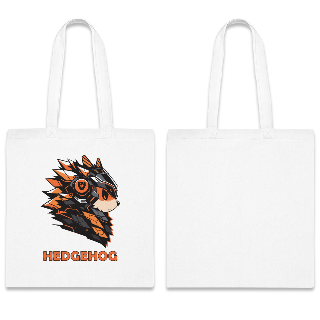 100% Cotton Canvas Tote Bag | Mascot-Hedgehog-007