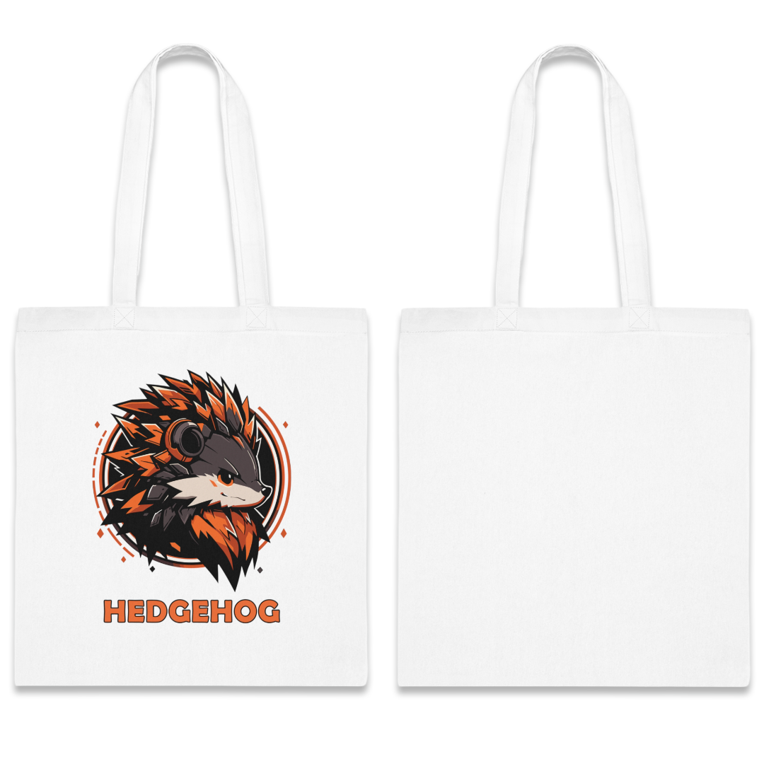 100% Cotton Canvas Tote Bag | Mascot-Hedgehog-008