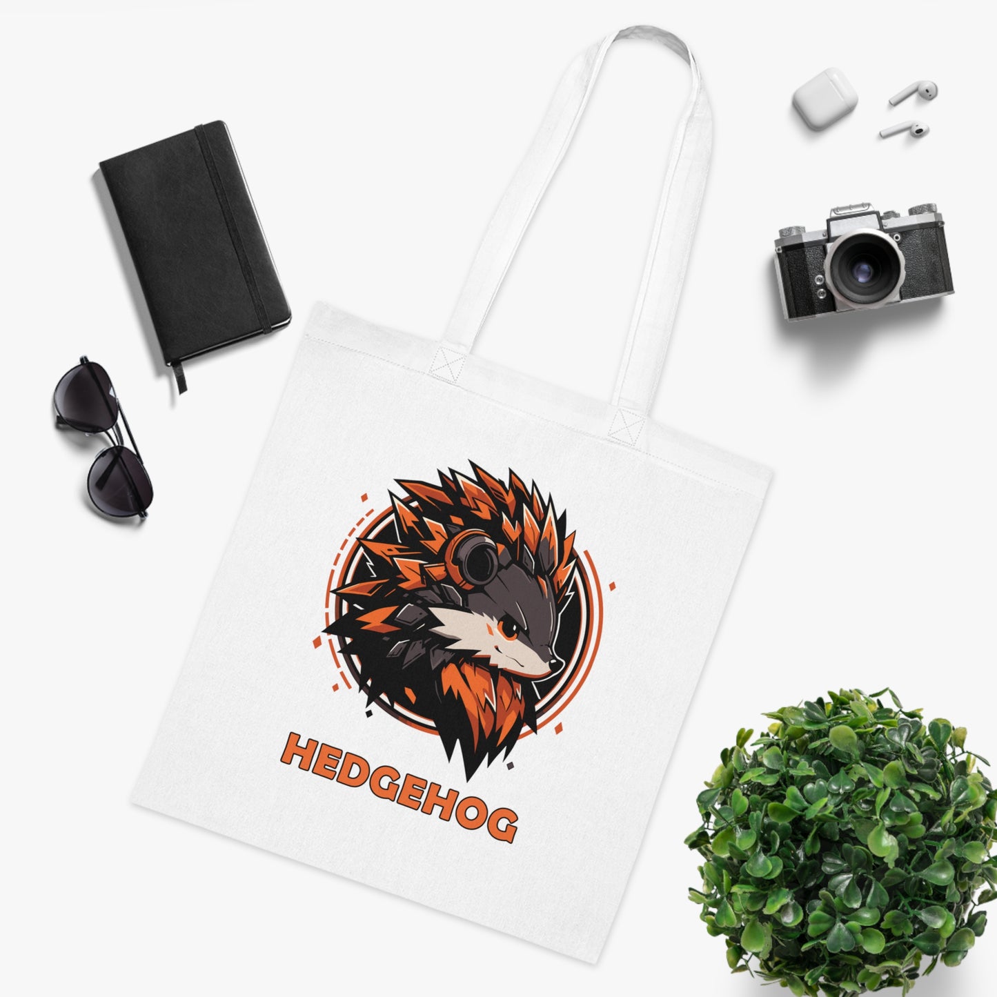 100% Cotton Canvas Tote Bag | Mascot-Hedgehog-008