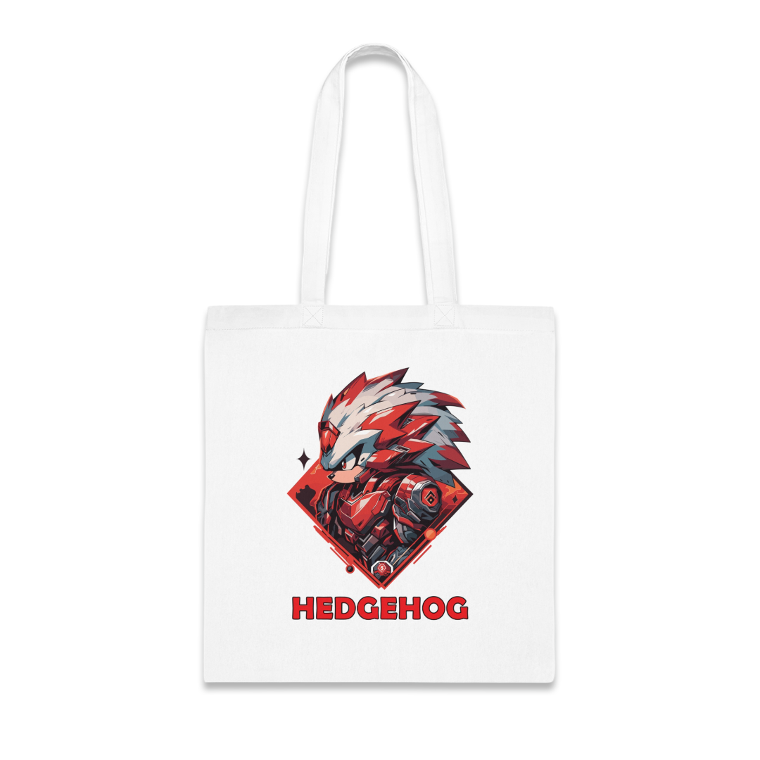 100% Cotton Canvas Tote Bag | Mascot-Hedgehog-009