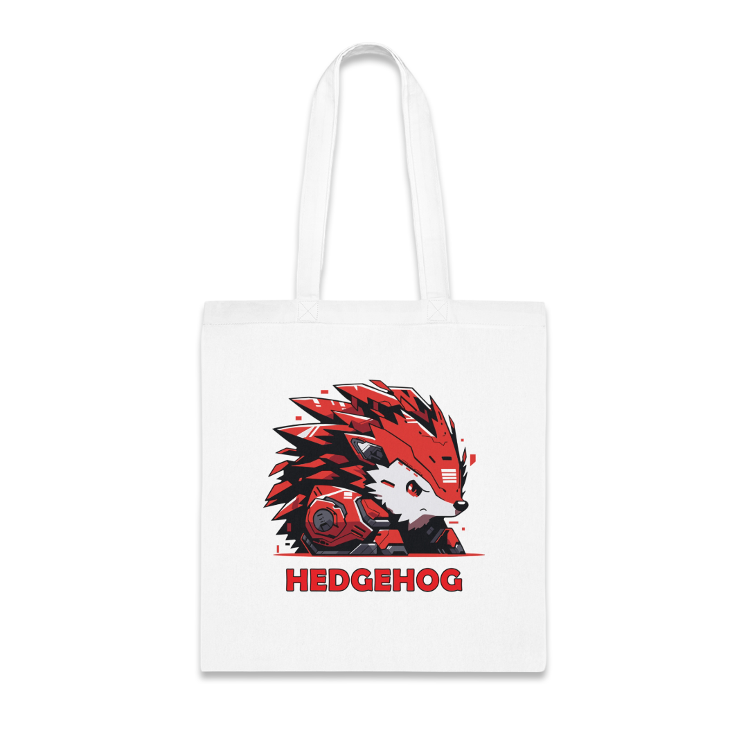 100% Cotton Canvas Tote Bag | Mascot-Hedgehog-010