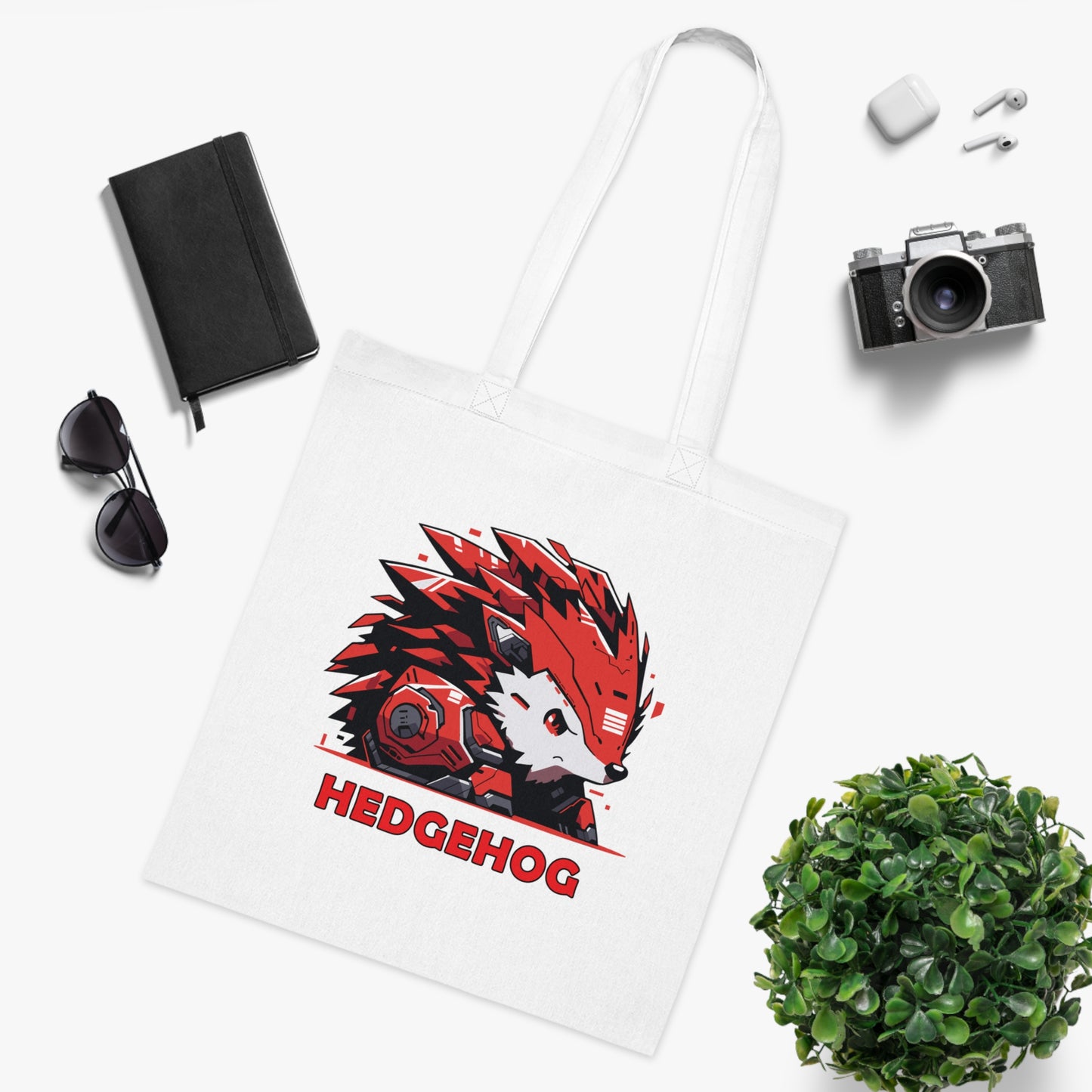 100% Cotton Canvas Tote Bag | Mascot-Hedgehog-010