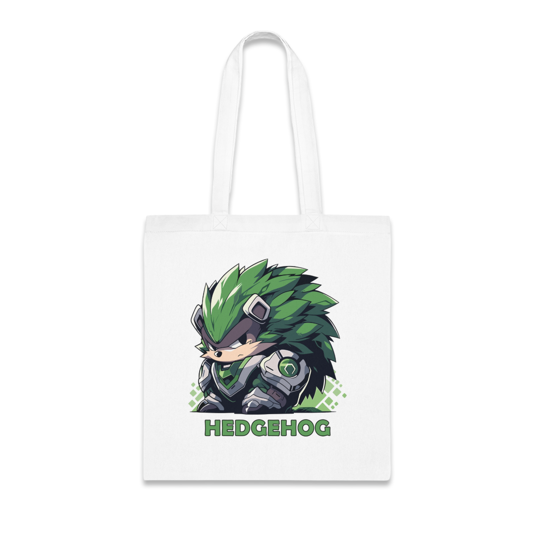 100% Cotton Canvas Tote Bag | Mascot-Hedgehog-011