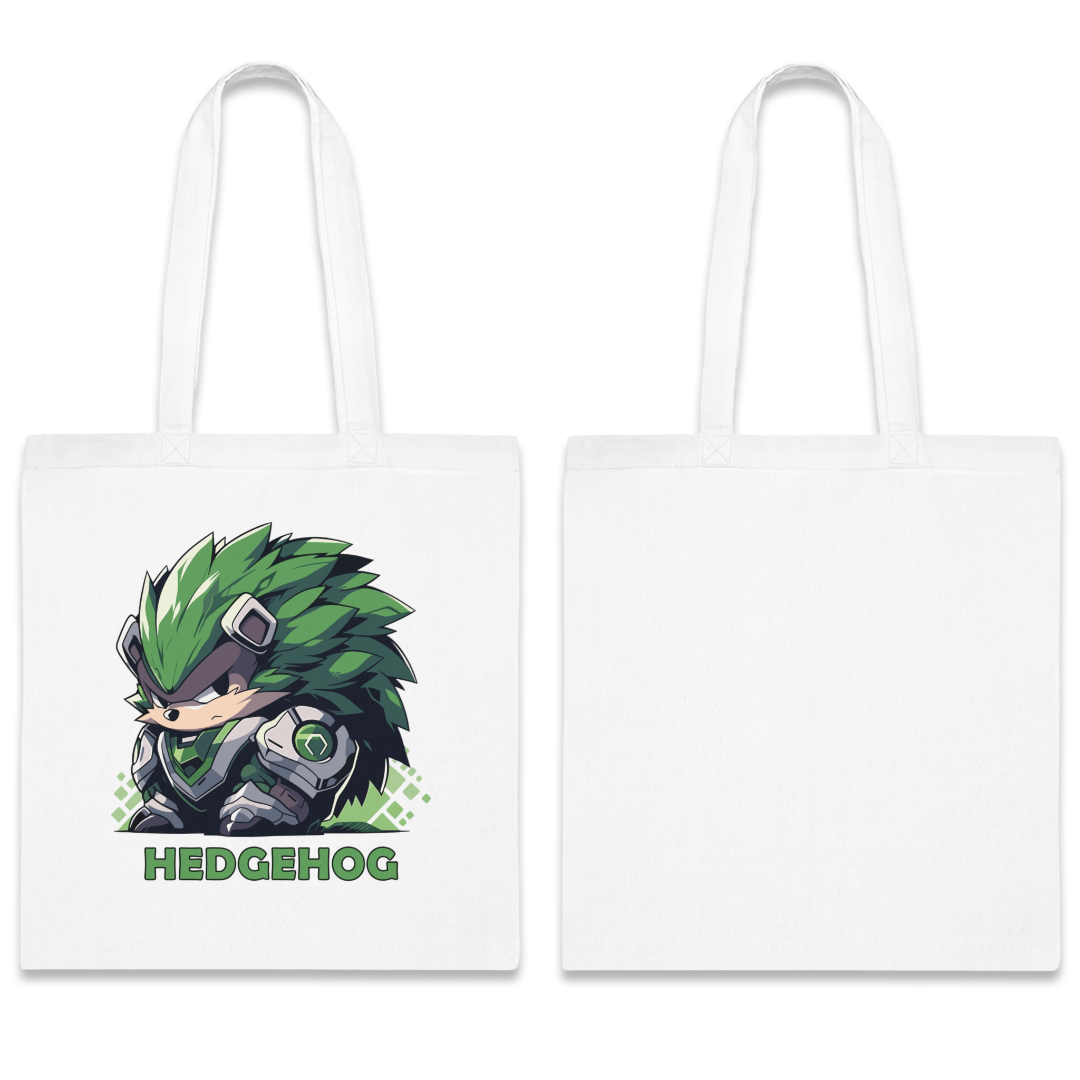 100% Cotton Canvas Tote Bag | Mascot-Hedgehog-011