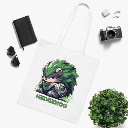 100% Cotton Canvas Tote Bag | Mascot-Hedgehog-011