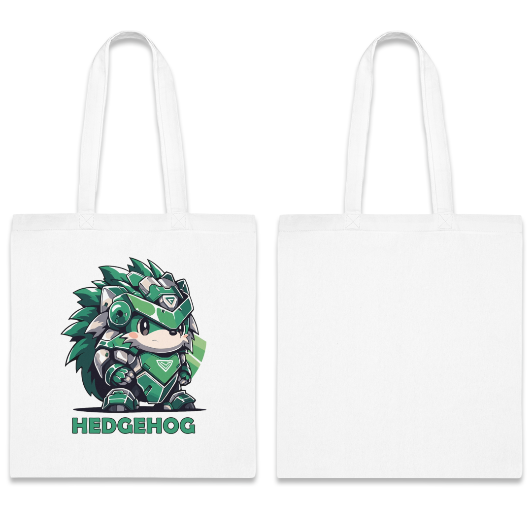 100% Cotton Canvas Tote Bag | Mascot-Hedgehog-012