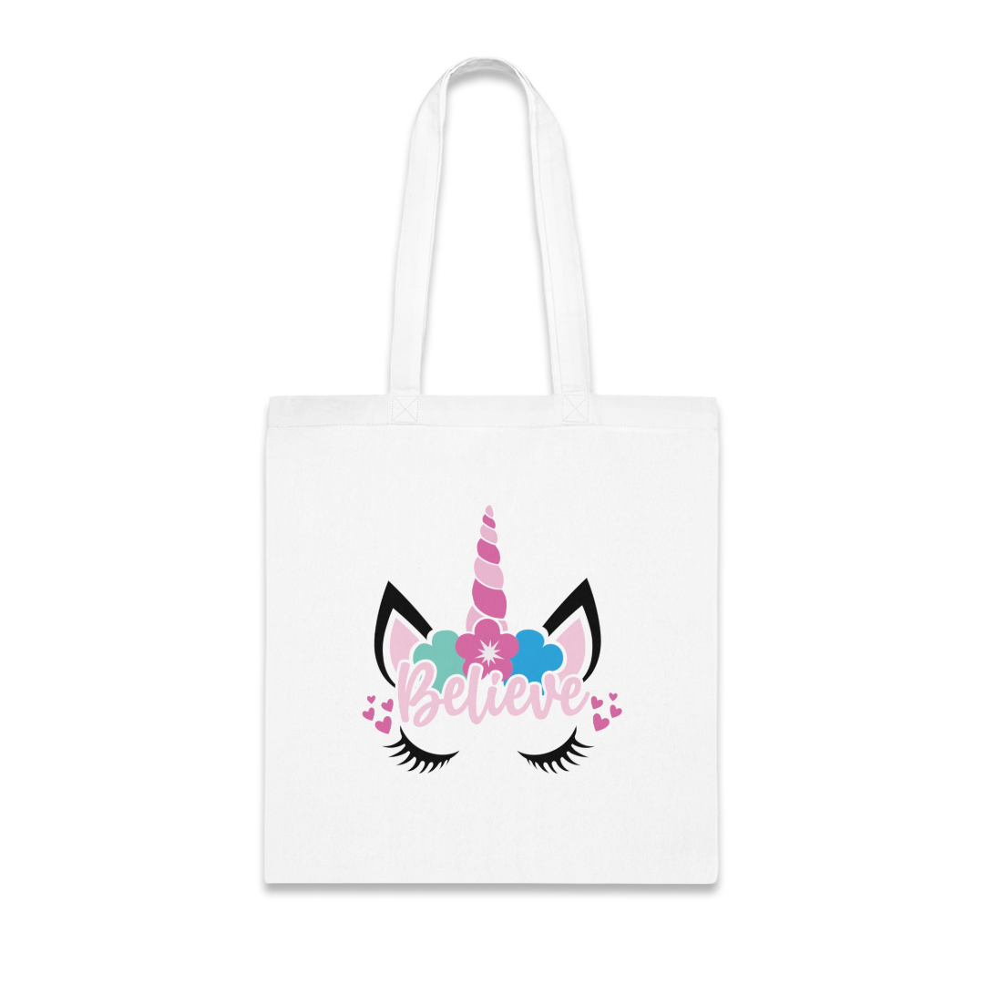 100% Cotton Canvas Tote Bag | Quotes-Unicorn-001