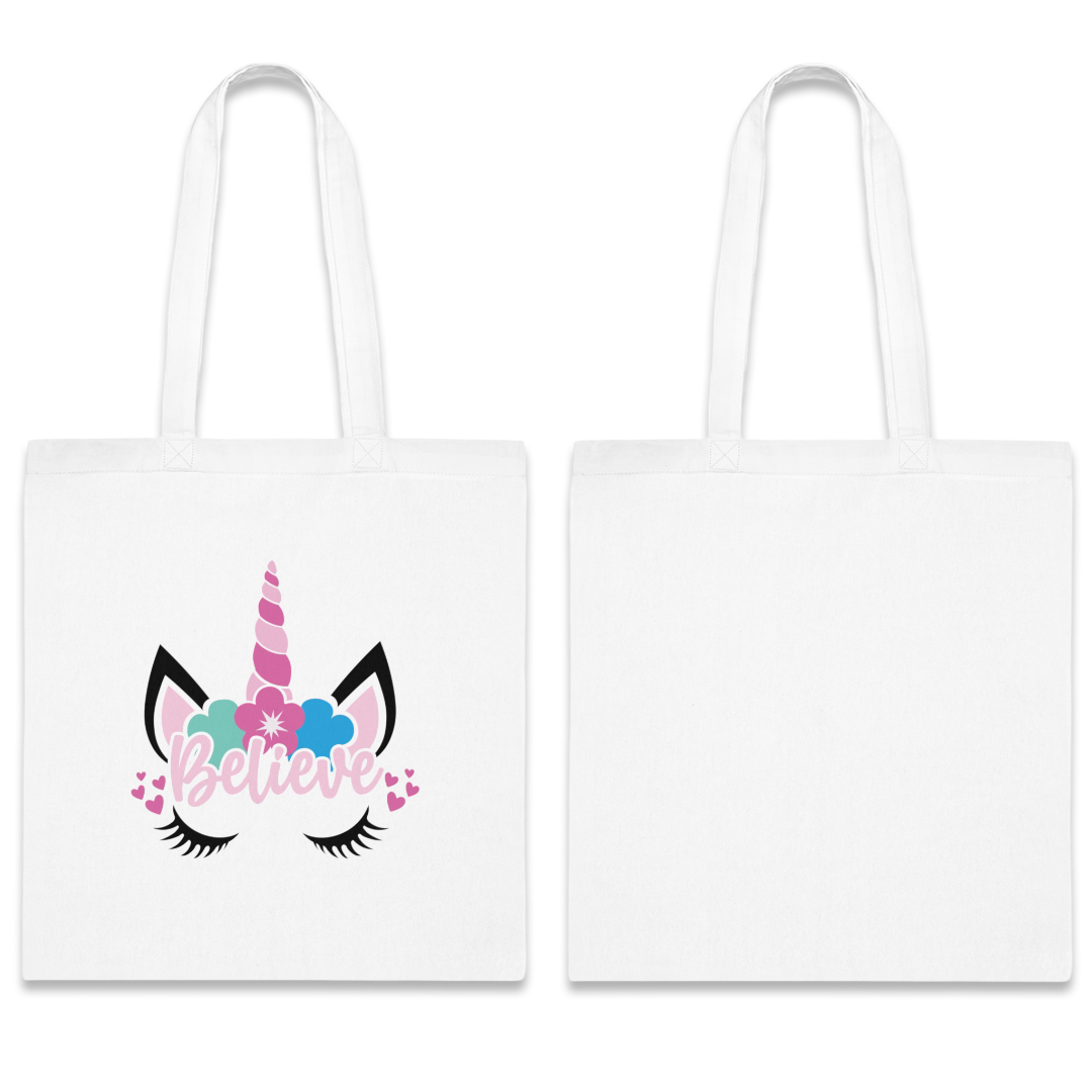 100% Cotton Canvas Tote Bag | Quotes-Unicorn-001