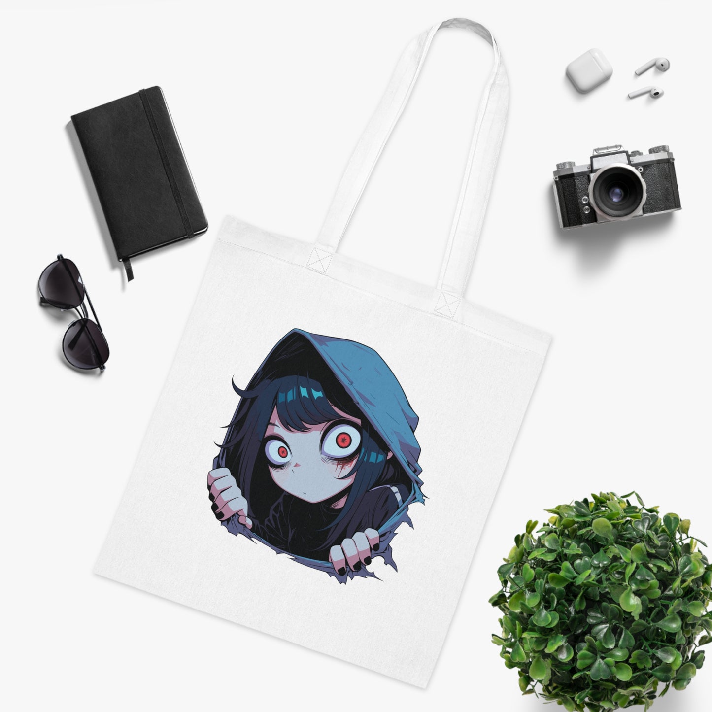 100% Cotton Canvas Tote Bag | Anime-Halloween-011