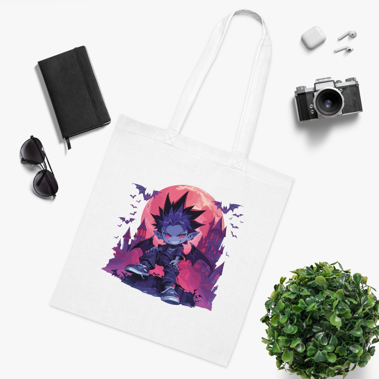 100% Cotton Canvas Tote Bag | Anime-Halloween-022