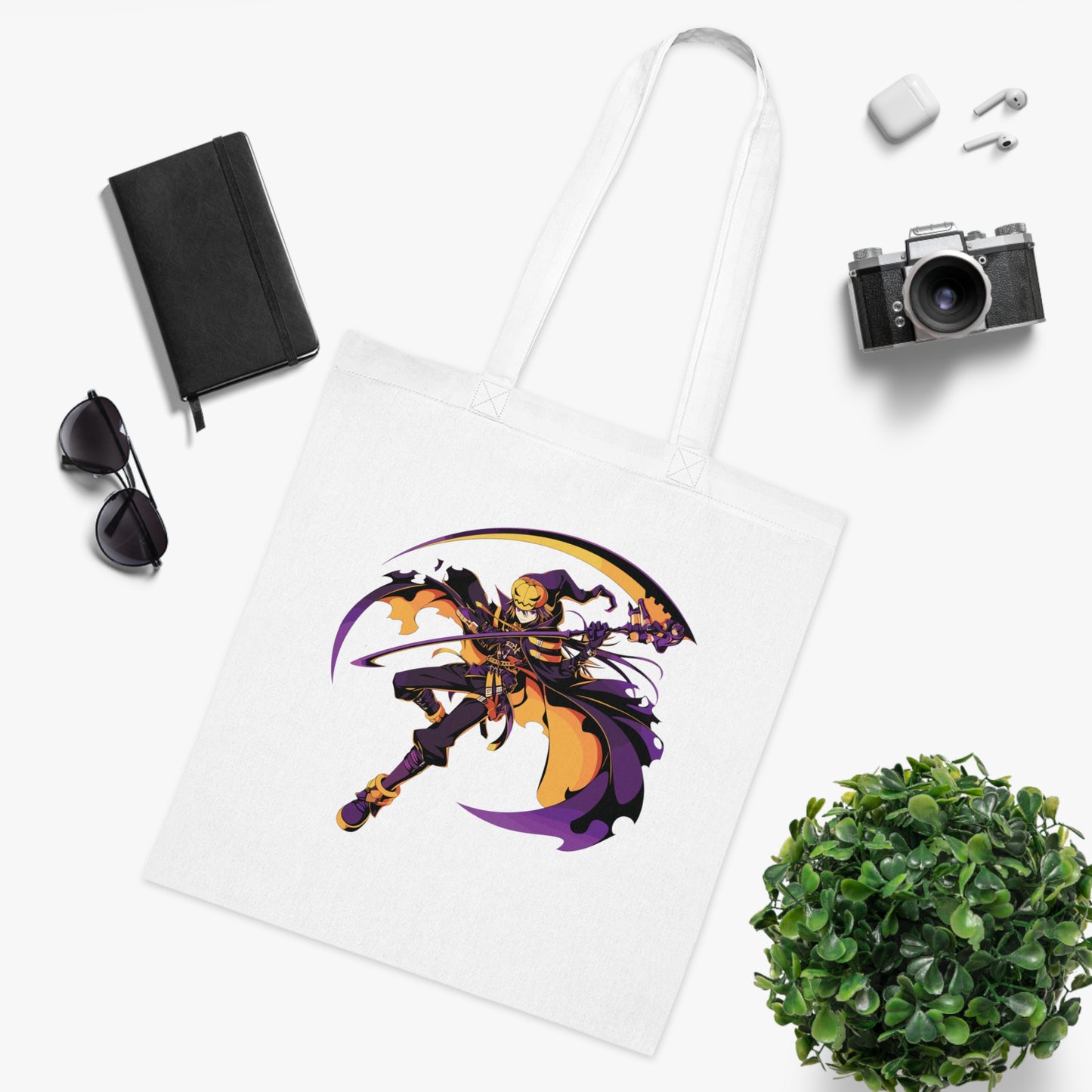 100% Cotton Canvas Tote Bag | Anime-Halloween-028