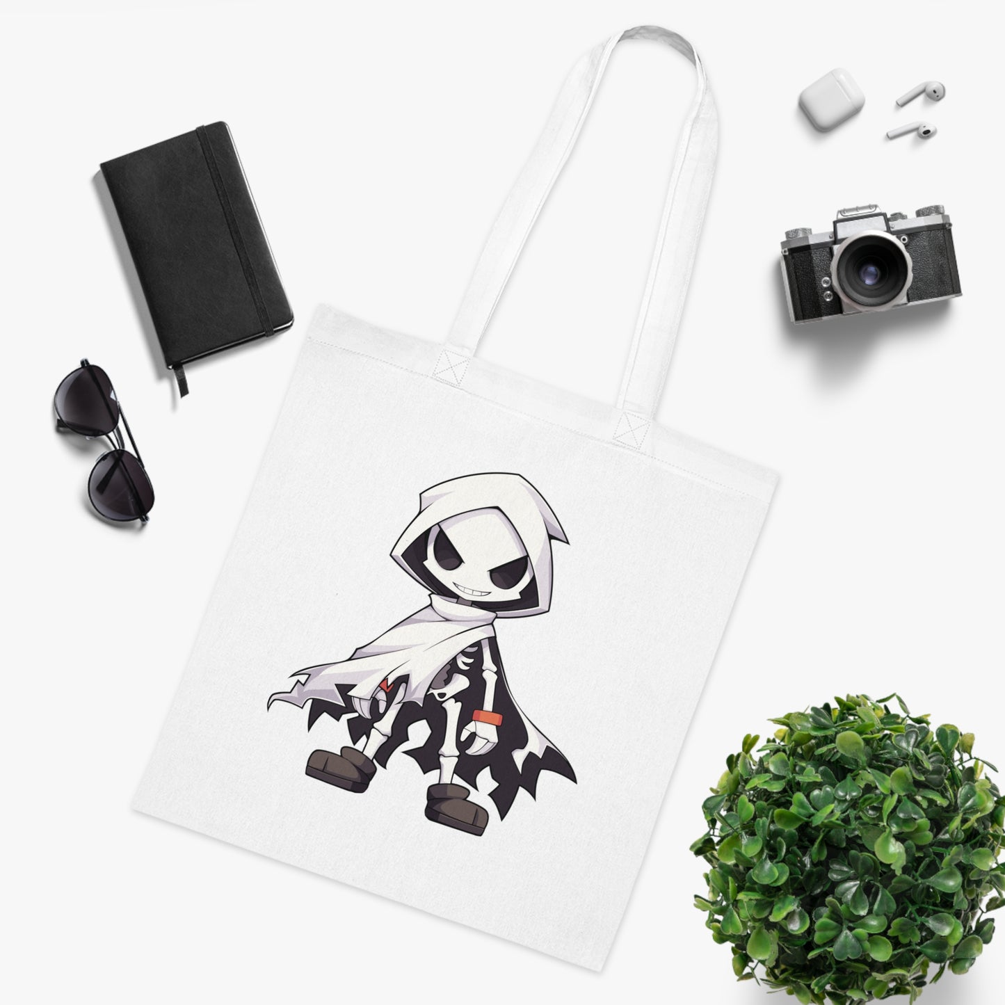 100% Cotton Canvas Tote Bag | Anime-Halloween-034