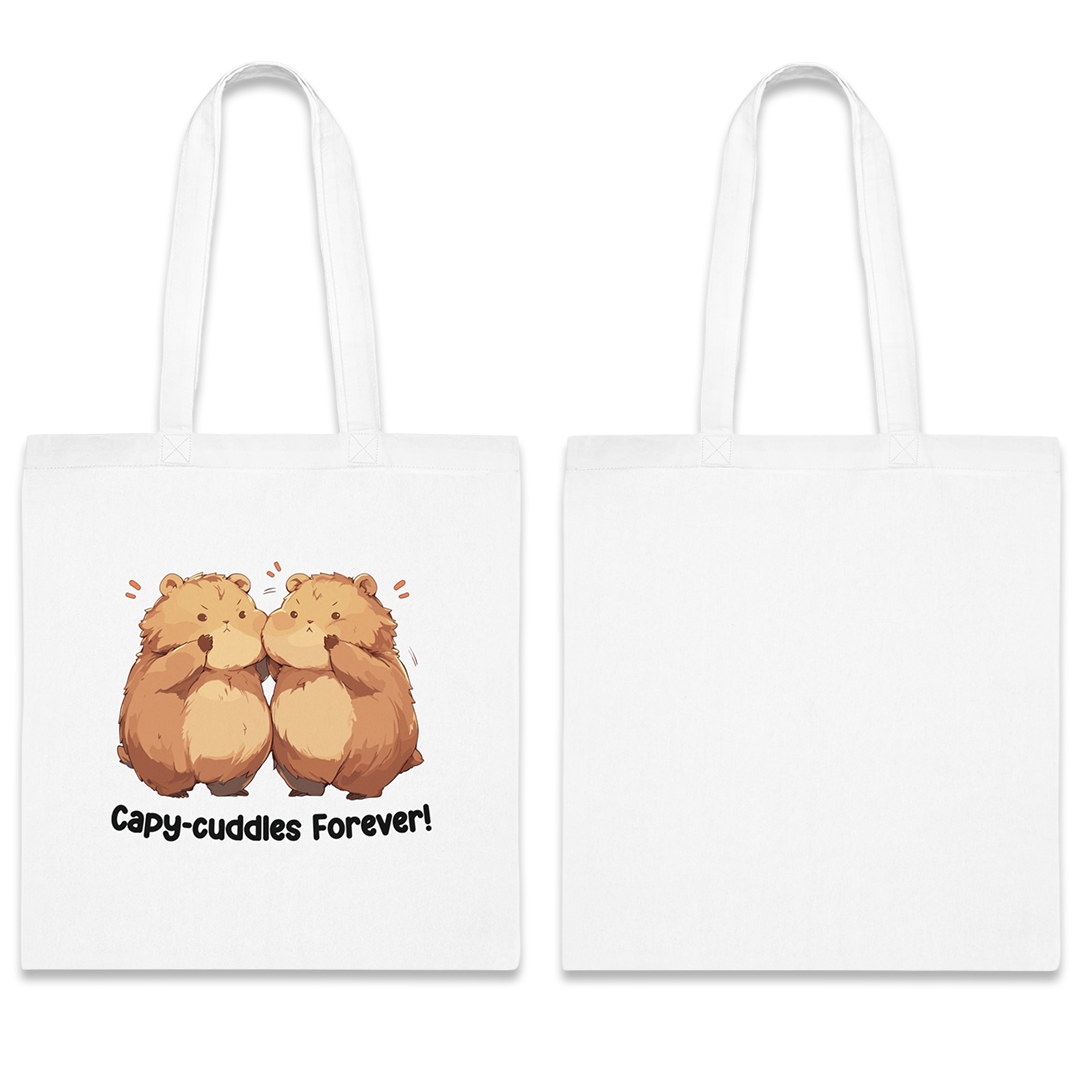 100% Cotton Canvas Tote Bag | Kawaii-Capybara-001